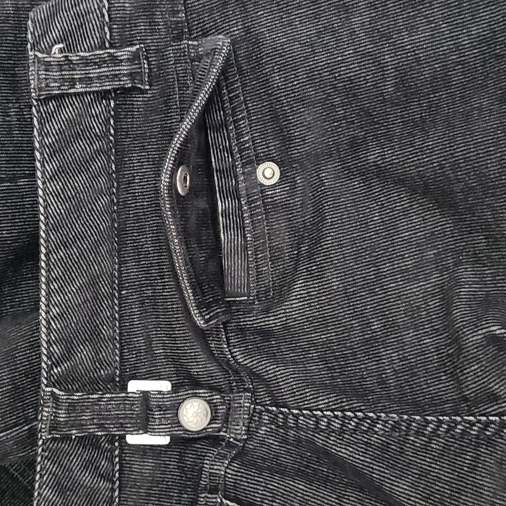 Athleta Womens 6 Corduroy Cargo‎ Dipper Pants Black Flare Bootcut Y2K - Picture 13 of 13
